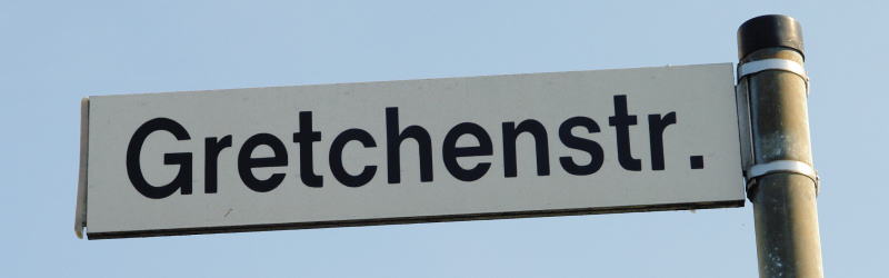 Datei:Strassenschild Gretchenstrasse.jpg