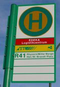Haltestellenschild EDEKA Logistikzentrum