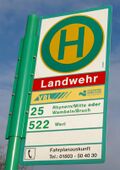 Haltestellenschild Landwehr