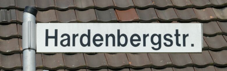 Straßenschild Hardenbergstraße