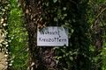 Hinweisschild auf Kreuzottern