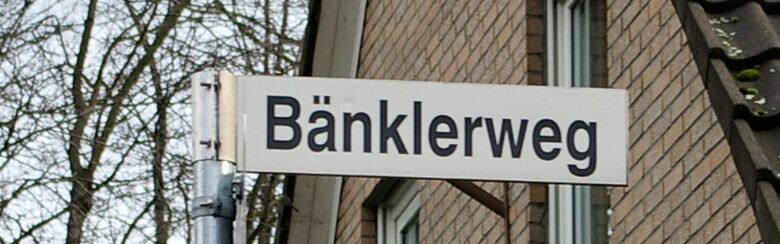 Straßenschild Bänklerweg