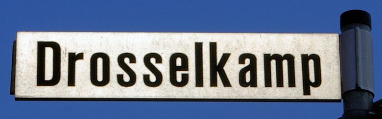 Straßenschild Drosselkamp
