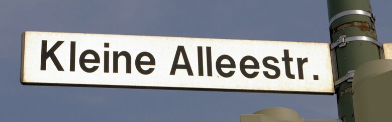 Straßenschild Kleine Alleestraße