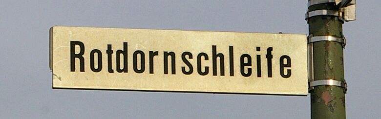 Straßenschild Rotdornschleife