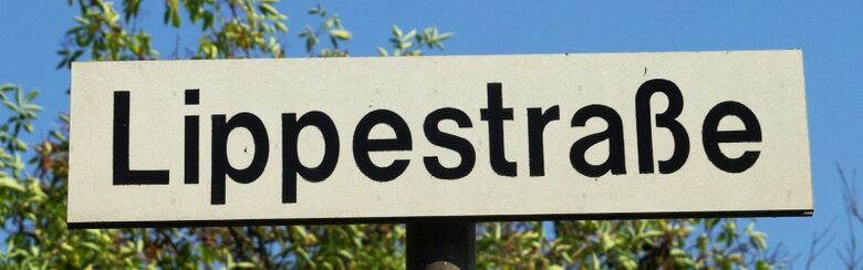 Straßenschild Lippestraße