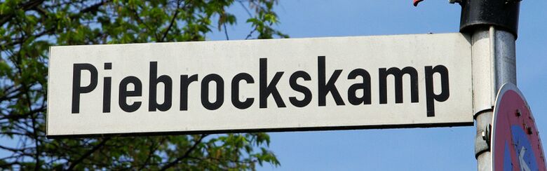 Straßenschild Piebrockskamp
