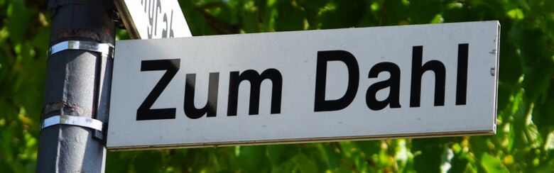 Straßenschild Zum Dahl