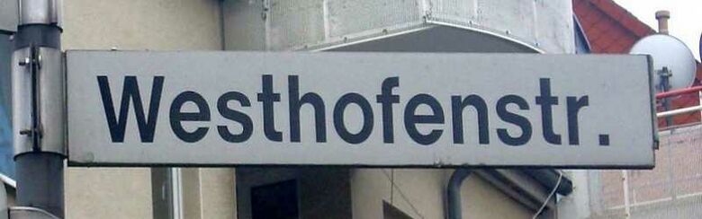 Straßenschild Westhofenstraße