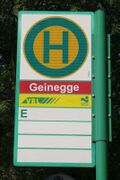 Haltestellenschild Geinegge