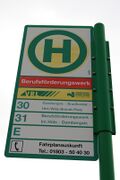 Haltestellenschild Berufsförderungswerk