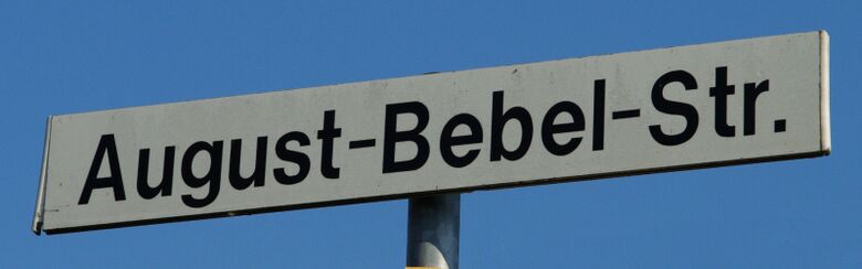 Straßenschild August-Bebel-Straße