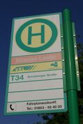 Haltestellenschild Krause Linde