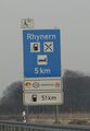 Hinweistafel in Fahrtrichung Hannover