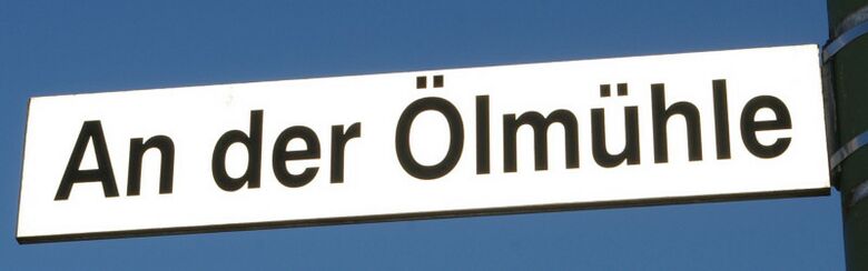 Straßenschild An der Ölmühle