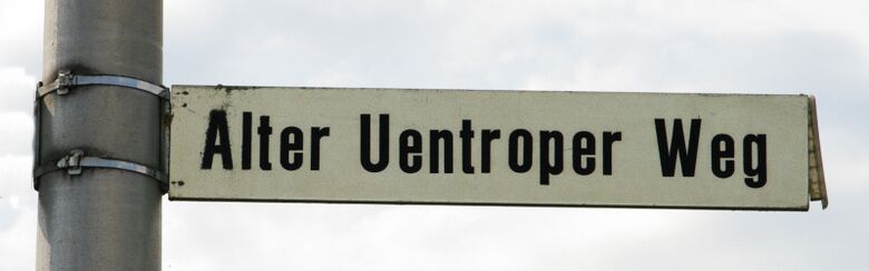 Straßenschild Alter Uentroper Weg