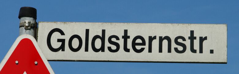 Straßenschild Goldsternstraße
