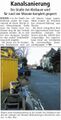 "Kanalsanierung", Westfälischer Anzeiger, 9. März 2010