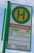 Haltestellenschild Am Langkamp