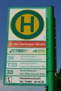 Haltestellenschild An der Uentroper Kirche