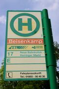 Haltestellenschild Beisenkamp