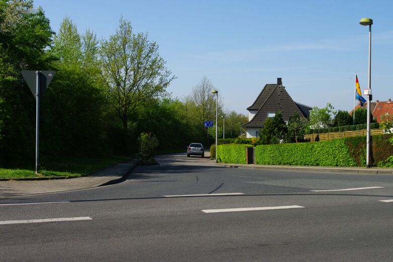August-Schüttken-Weg von der Mansfelder Straße aus