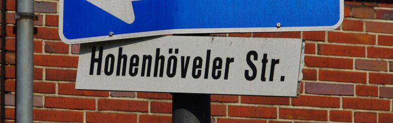 Straßenschild Hohenhöveler Straße