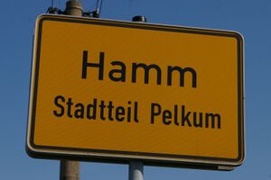 Ortstafel Pelkum