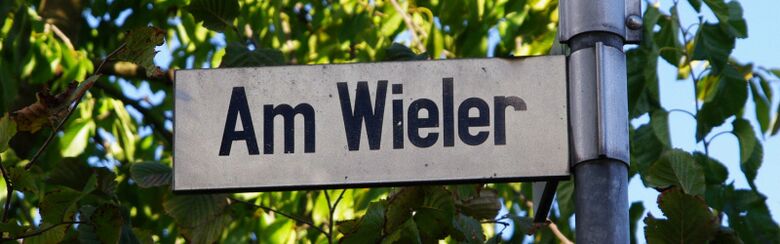 Straßenschild Am Wieler