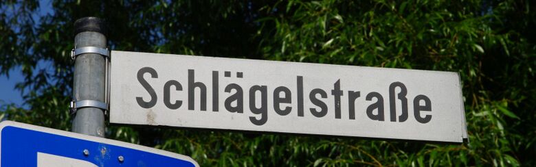 Straßenschild Schlägelstraße