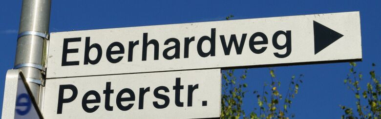 Straßenschild Eberhardweg