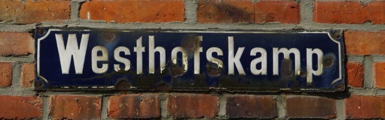 Straßenschild Westhofskamp
