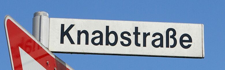 Straßenschild Knabstraße