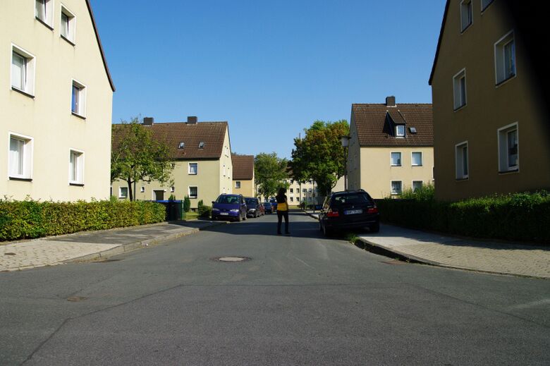 Danziger Straße von der Memeler Straße Richtung Tilsiter Straße