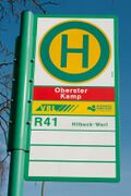 Haltestellenschild Oberster Kamp