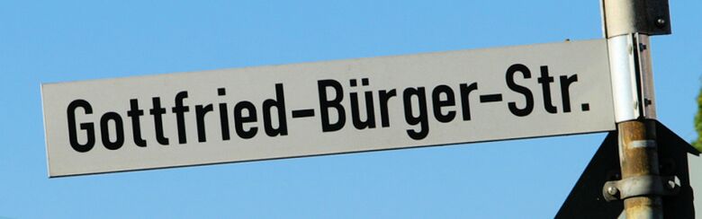 Straßenschild Gottfried-Bürger-Straße