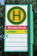 Haltestellenschild Wiedenholt
