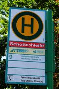Haltestellenschild Schottschleife