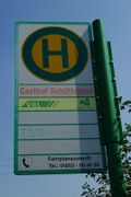 Haltestellenschild Gasthof Schüttmann