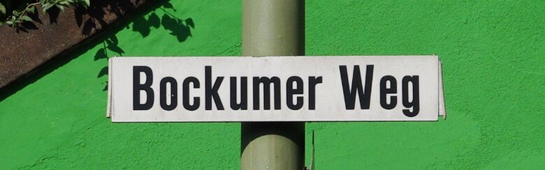 Straßenschild Bockumer Weg
