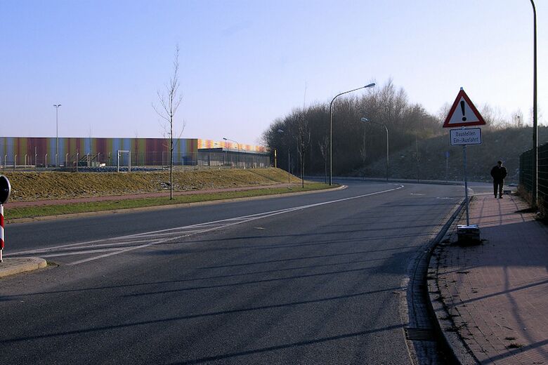 Johanna-Melzer-Straße von der Hafenstraße aus