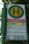 Haltestellenschild Oestrich