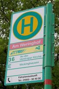 Haltestellenschild Am Weringhof