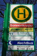 Haltestellenschild Sonnenknapp