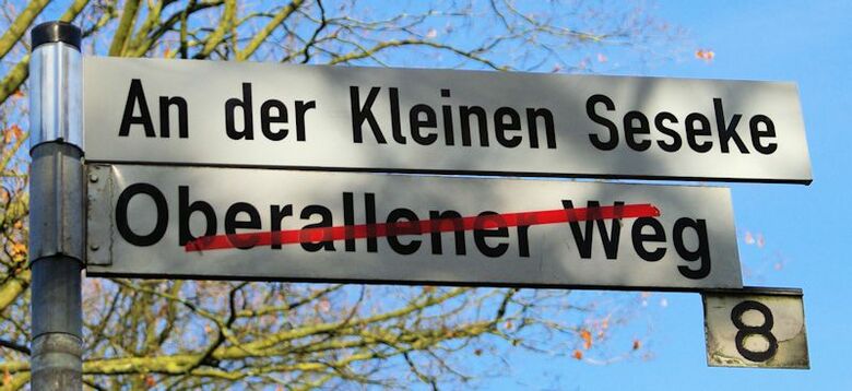 Straßenschild An der Kleinen Seseke