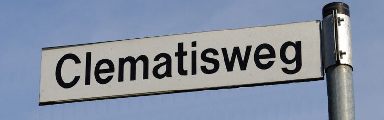 Straßenschild Clematisweg