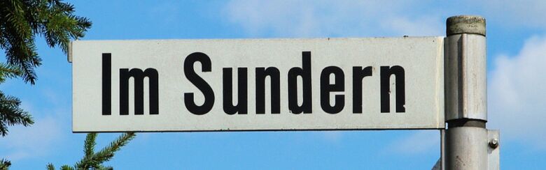 Straßenschild Im Sundern
