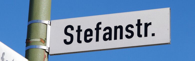 Straßenschild Stefanstraße