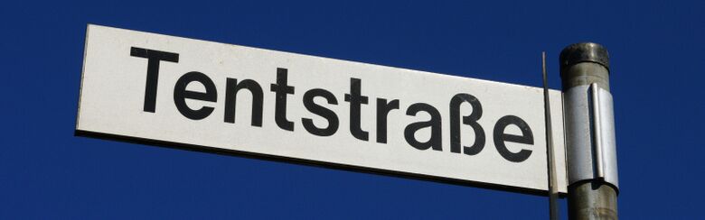 Straßenschild Tentstraße