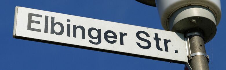 Straßenschild Elbinger Straße